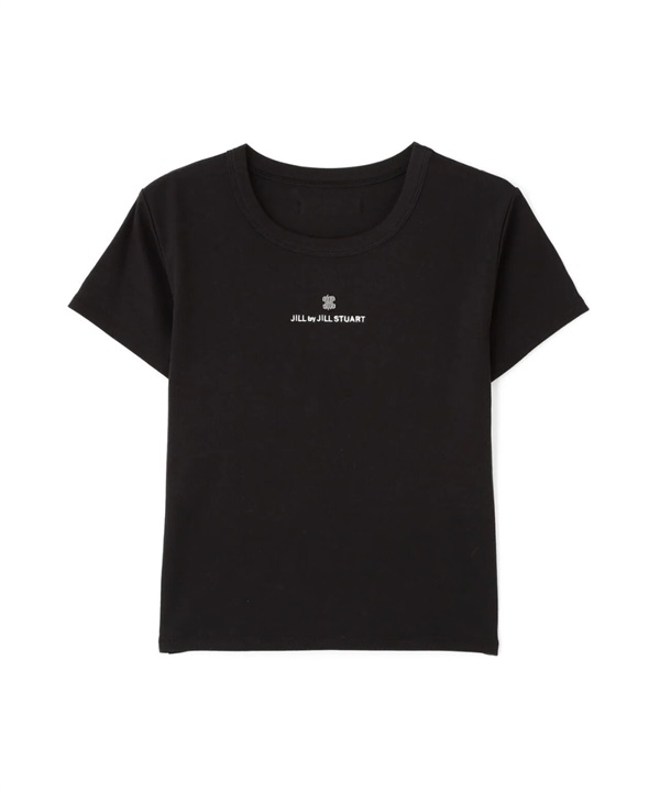 合身短版經典 LOGO T(黑色 / F)