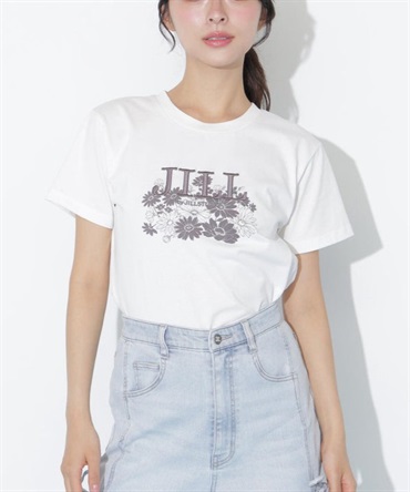 有機棉花朵刺繡 LOGO T
