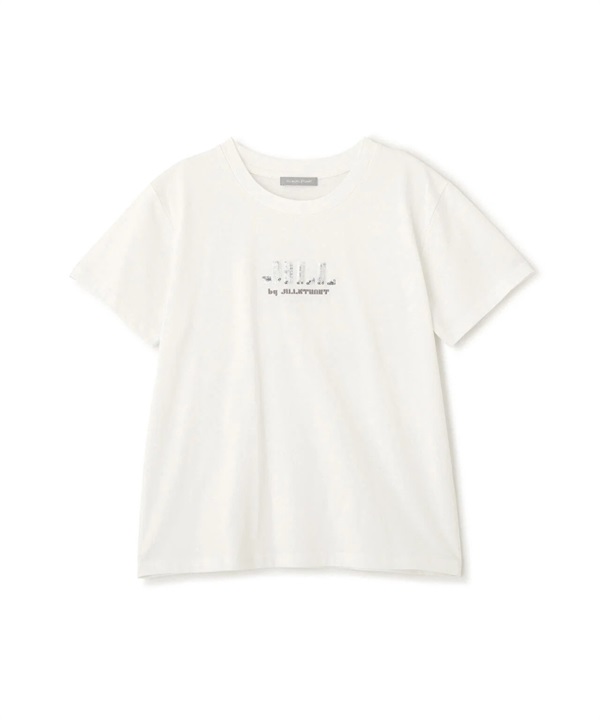 有機棉亮片刺繡 LOGO T(白色 / F)