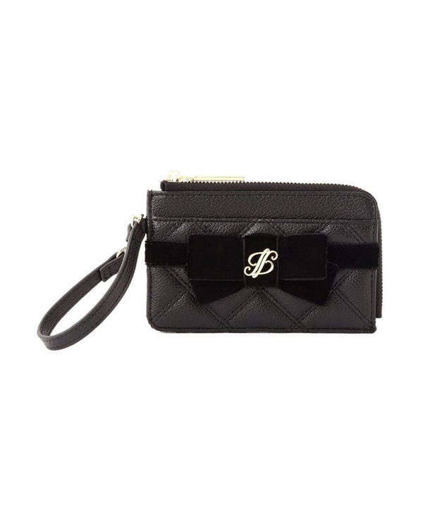 天鵝絨蝴蝶結迷你卡夾(BLACK / FR)