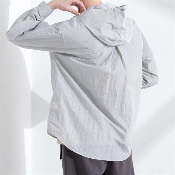 NJ/CLUB 防潑水連帽襯衫(Gray/M)