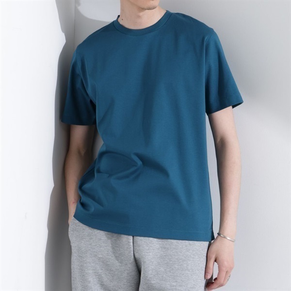 抗臭機能圓領短袖T恤(Blue Green/L)