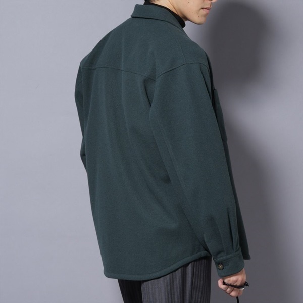 科技毛呢襯衫外套(Green/M)