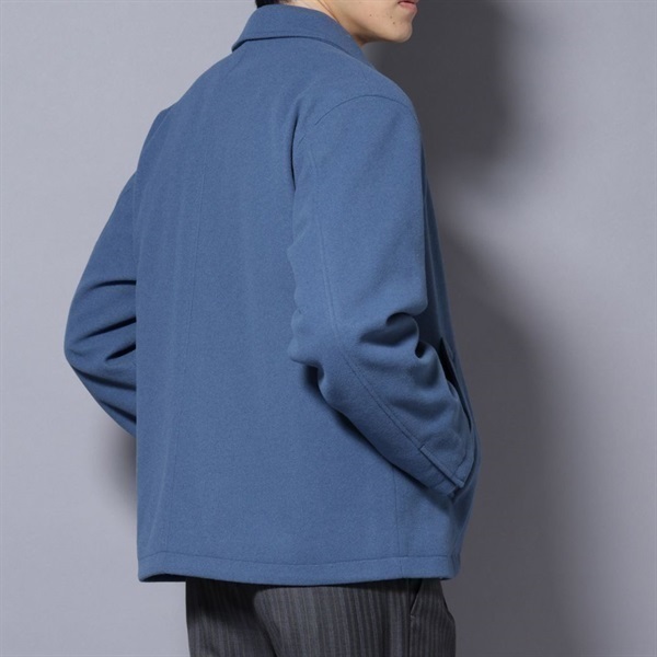 科技毛呢短版外套(Blue/M)