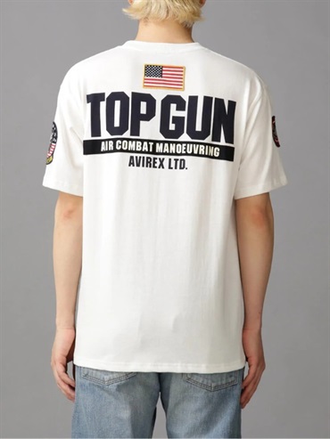 《TOP GUN》徽章印花短袖T恤