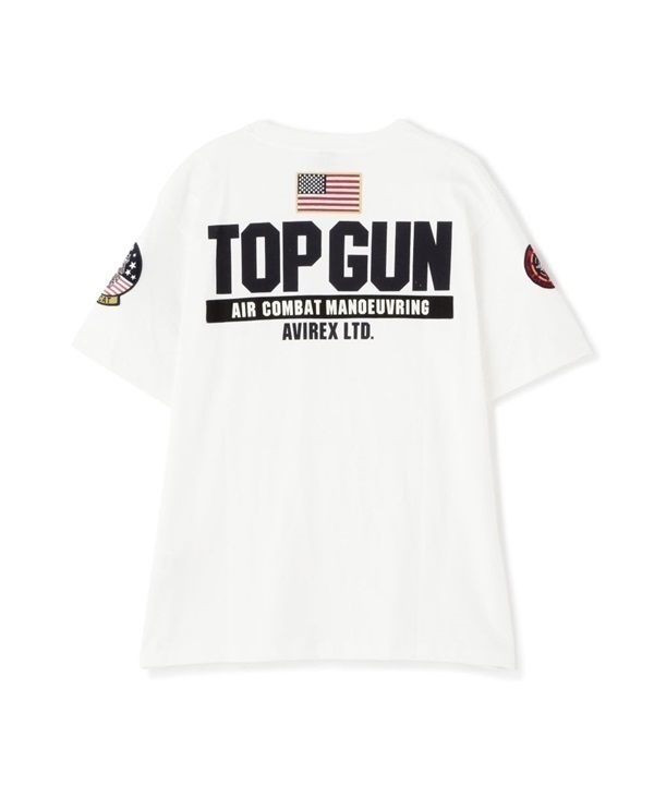 《TOP GUN》徽章印花短袖T恤(WHITE/L)