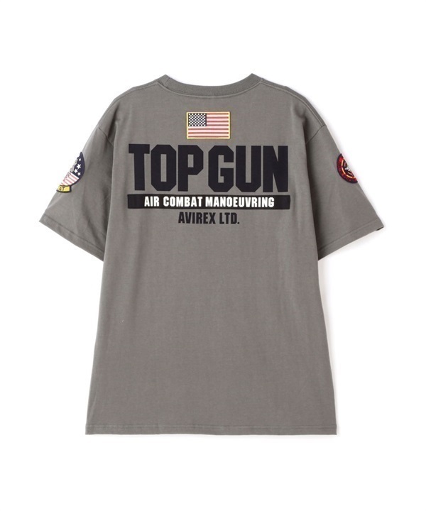 《TOP GUN》徽章印花短袖T恤(OLIVE/L)