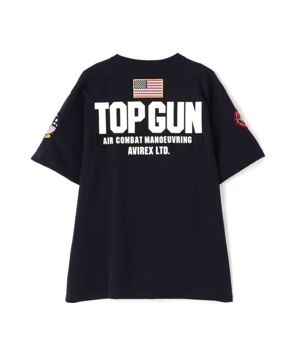 《TOP GUN》徽章印花短袖T恤(NAVY/M)