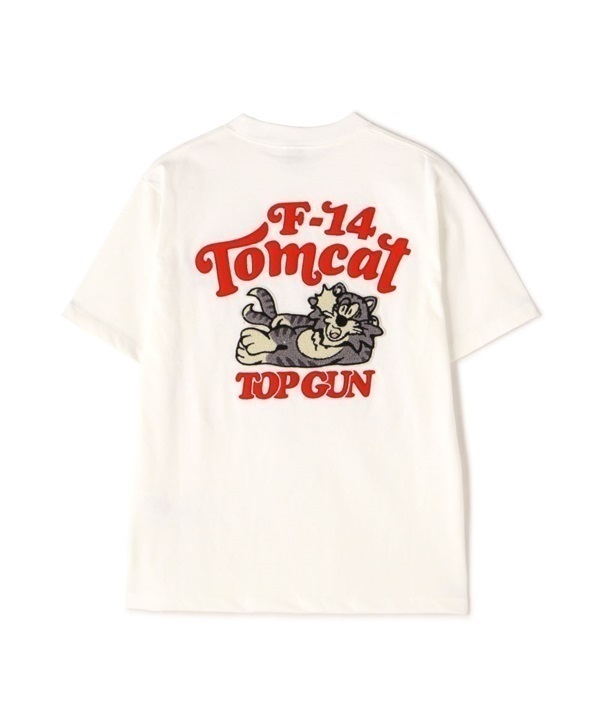 TOM CAT毛巾繡短袖T恤(WHITE/L)