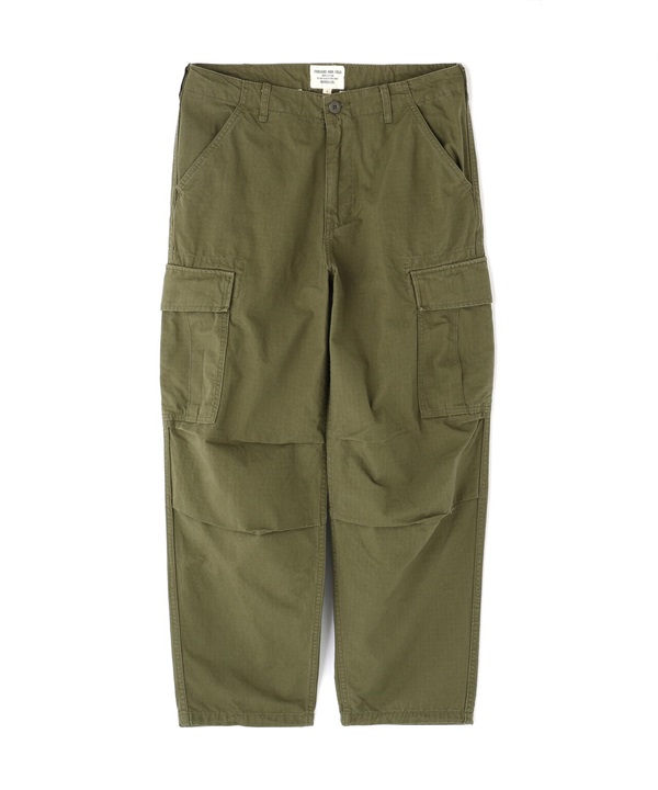 防撕裂六口袋工裝長褲(OLIVE / XL)