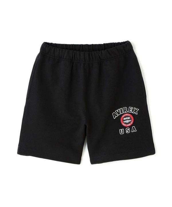學院風 LOGO 棉質短褲(BLACK / M)