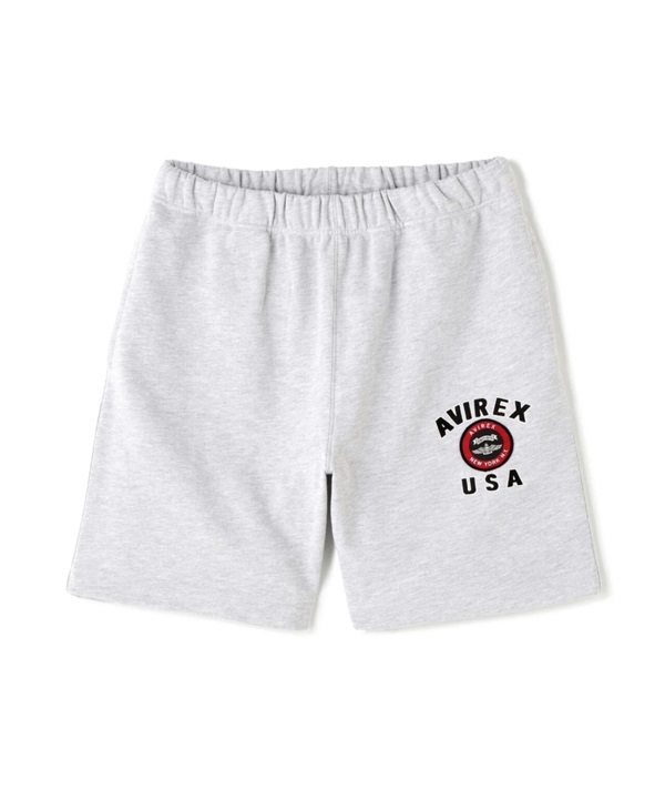 學院風 LOGO 棉質短褲(GREY / M)