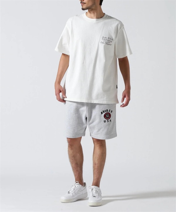 學院風 LOGO 棉質短褲(GREY / XL)