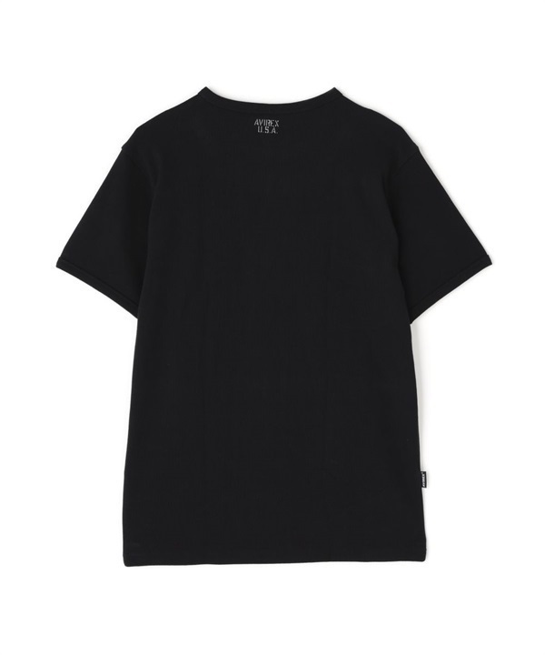 DAILY羅紋圓領短袖T恤(BLACK/M)