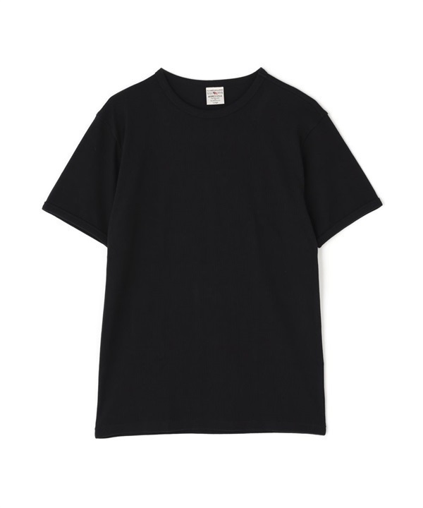 DAILY羅紋圓領短袖T恤(BLACK/S)