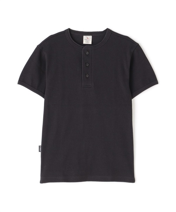 DAILY羅紋亨利領短袖T恤(BLACK/S)