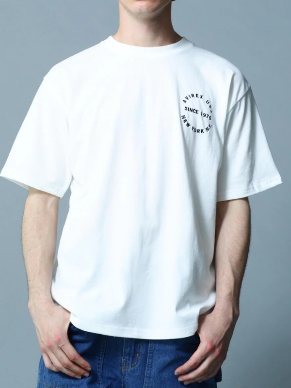 經典學院風貼布短袖T恤 2.0(OFF WHITE/L)