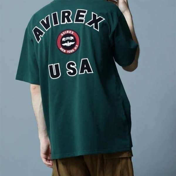 經典學院風貼布短袖T恤 2.0(D GREEN/M)