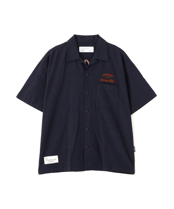 Brooklyn棉麻短袖襯衫(NAVY / M)