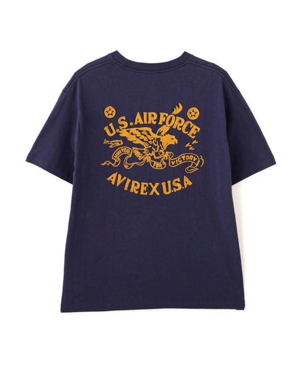 鎖鏈繡刺繡短袖T恤(NAVY / L)