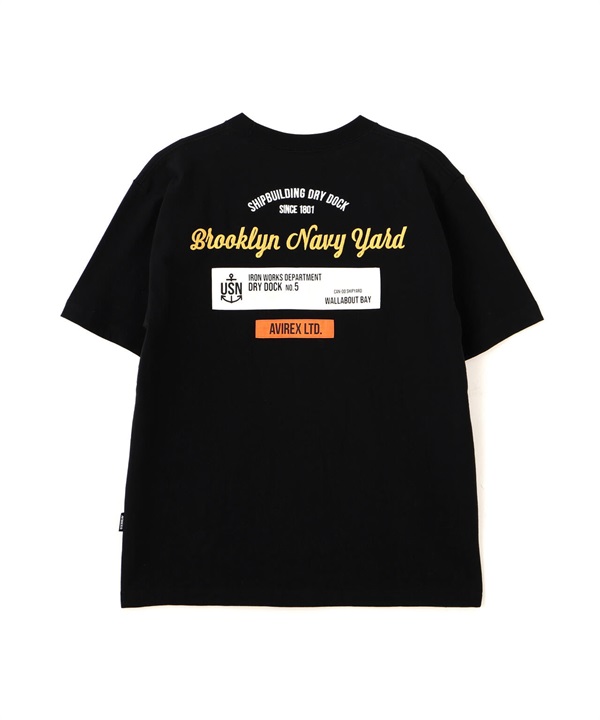 Brooklyn拼布短袖T恤(BLACK / L)