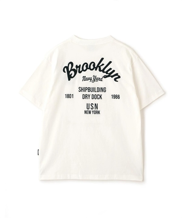 Brooklyn刺繡短袖T恤(WHITE / M)