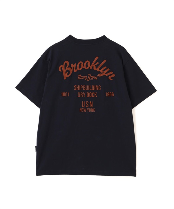 Brooklyn刺繡短袖T恤(NAVY / M)