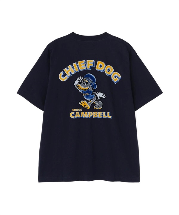 CHIEF DOG印花短袖T恤(NAVY / M)