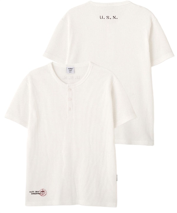 U.S.N. 華夫格亨利領上衣(WHITE / M)