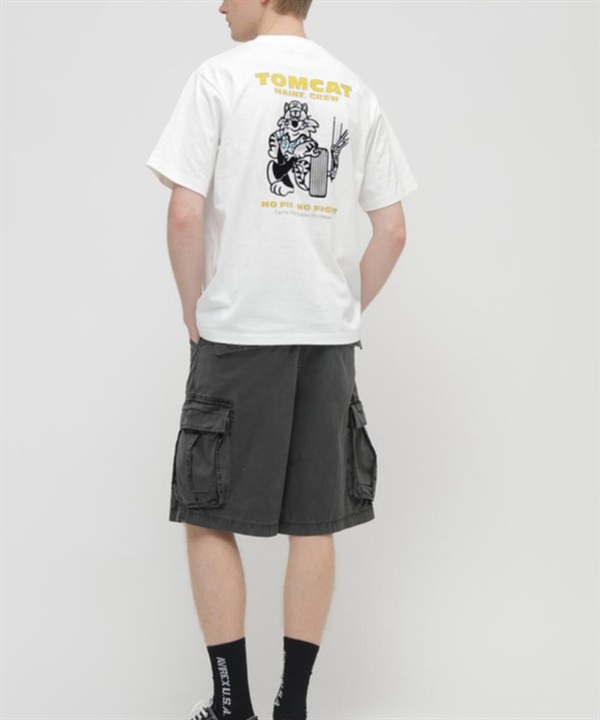 U.S. NAVY TOMCAT 植絨 T-Shirt(WHITE / XL)