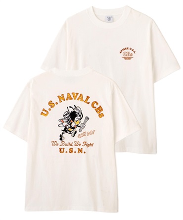 U.S. NAVAL CBs 植絨短袖 T 恤