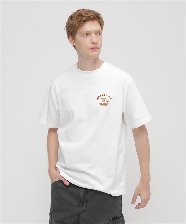 U.S. NAVAL CBs 植絨短袖 T 恤(WHITE / XL)