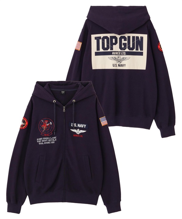 DUST DEVILS 長袖拉鍊連帽外套(NAVY / XL)