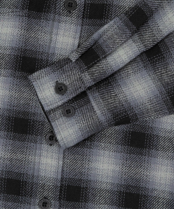 GEARY 法蘭絨長袖襯衫(BLACK / L)