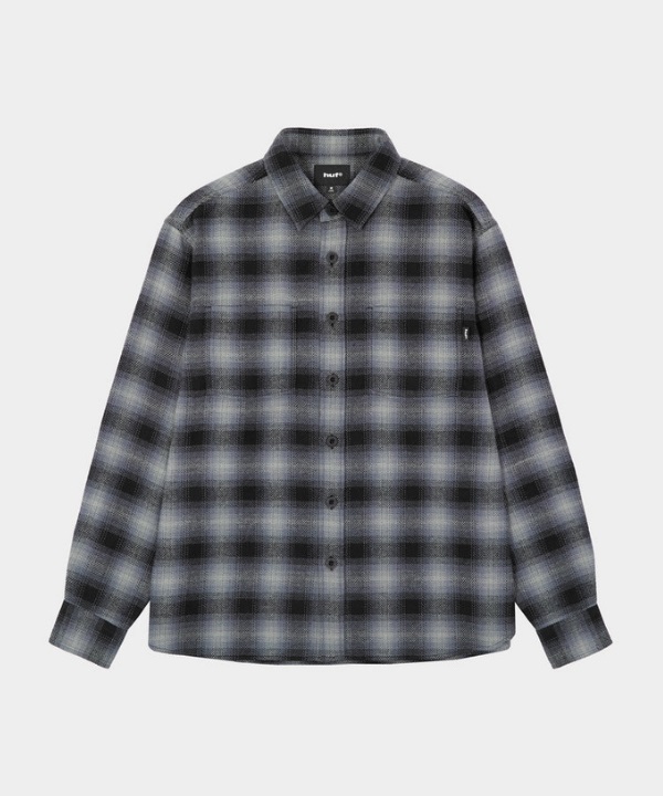 GEARY 法蘭絨長袖襯衫(BLACK / M)