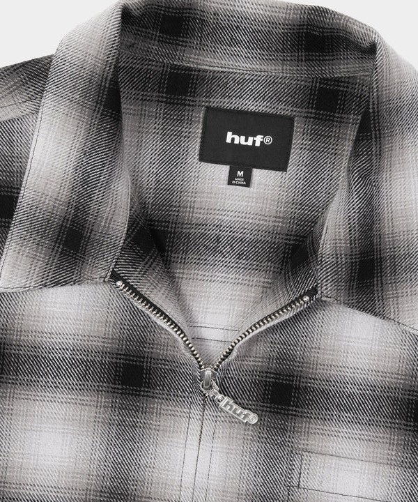 DURANGO 格紋拉鍊長袖襯衫(BLACK / XL)
