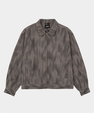 HERRINGBONE FADE 全開襟拉鍊長袖襯衫