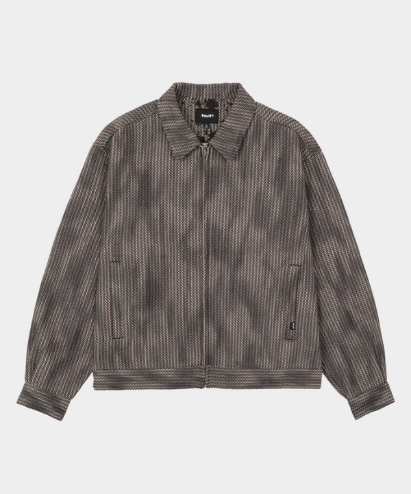 HERRINGBONE FADE 全開襟拉鍊長袖襯衫