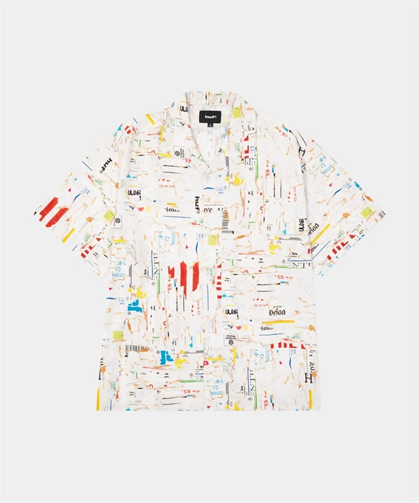 HUF X ORION COLLAGE 短袖襯衫(WHITE / M)