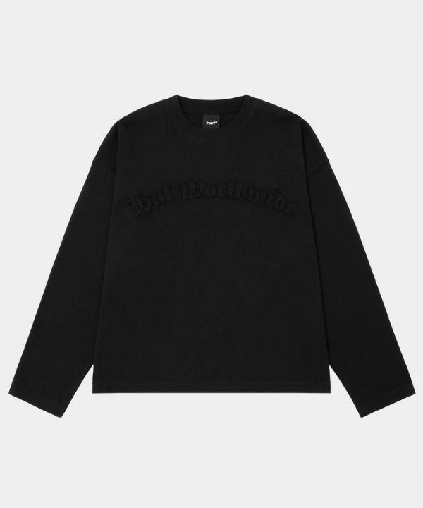 OLYMPIA 貼布繡長袖 T 恤(BLACK / S)