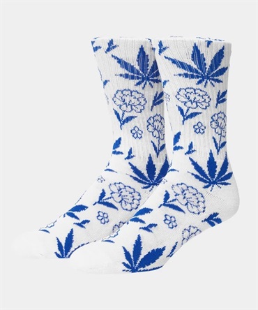 青花瓷大麻葉中筒襪