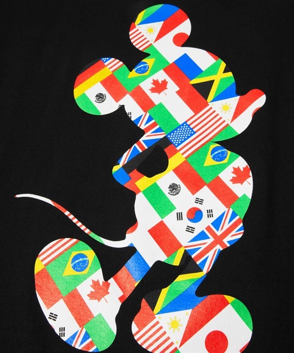 米奇環遊世界剪影上衣(BLACK / L)