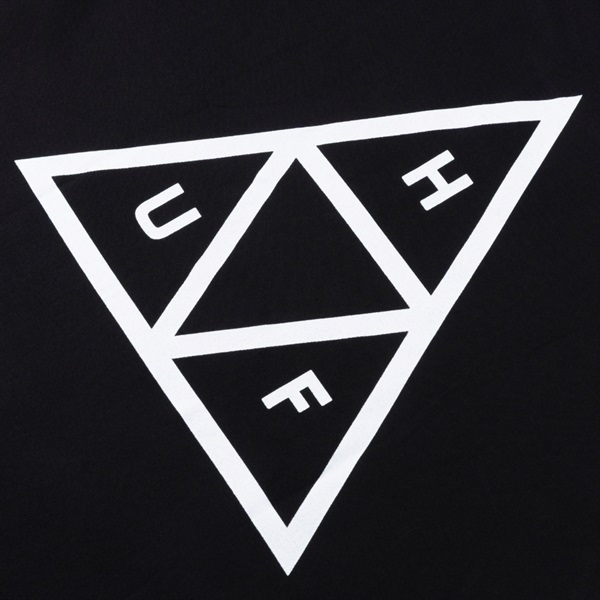 HUF經典三角LOGO短袖T桖(BLACK/L)