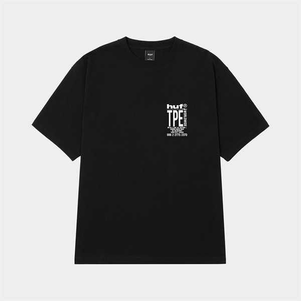 台北登機證圖案短袖T恤(BLACK/M)