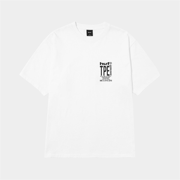 台北登機證圖案短袖T恤(WHITE/M)