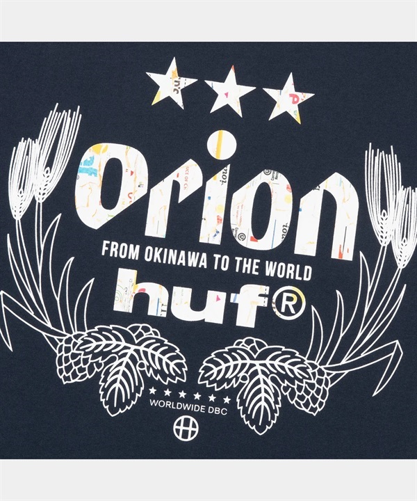HUF X ORION WORLDWIDE 短袖 T 恤(NAVY / XL)